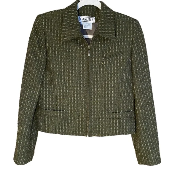 VINTAGE CARLISLE WOOL ZIP JACKET  SZ 4 - Picture 15 of 16